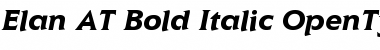 Elan AT Bold Italic Font
