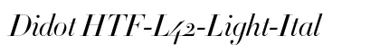 Didot HTF-L42-Light-Ital Font Didot HTF-L42-Light-Ital Font Preview