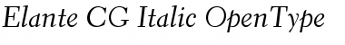 Elante CG Italic Font
