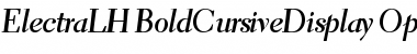 Electra LH Bold Cursive Display Font