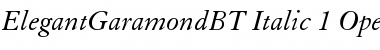 Elegant Garamond Italic Font