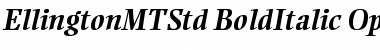 Ellington MT Std Bold Italic Font
