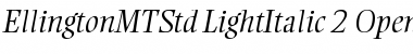 Ellington MT Std Light Italic