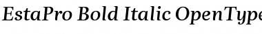 EstaPro Bold Italic Font
