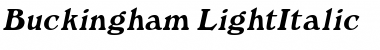 Buckingham LightItalic Font