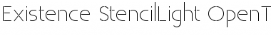 Download Existence Stencil Light Font
