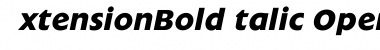 ExtensionBoldItalic Regular Font