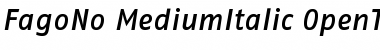 FagoNo MediumItalic Font