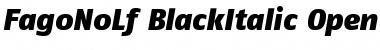 FagoNoLf BlackItalic Font
