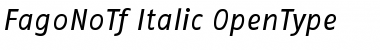 FagoNoTf Italic Font