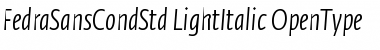 Fedra Sans Condensed Std Light Italic Font