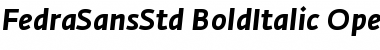Fedra Sans Std Bold Italic Font