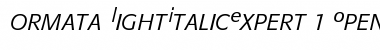 Formata Light Italic Expert Font