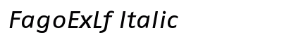 FagoExLf Italic Font FagoExLf Italic Font Preview