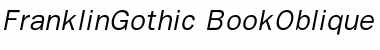 ITC Franklin Gothic Book Oblique Font