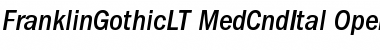ITC Franklin Gothic LT Medium Condensed Italic Font