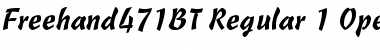 Freehand 471 Regular Font