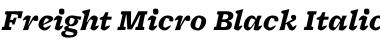 Freight Micro Black Italic Font