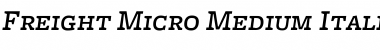 Freight Micro Medium Italic SC Font
