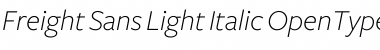 Freight Sans Light Italic