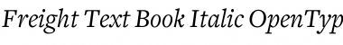 Freight Text Book Italic Font