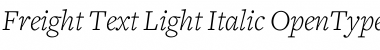 Freight Text Light Italic Font