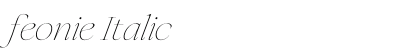 feonie Italic (OpenType) Font Preview feonie Italic (OpenType) Font Preview