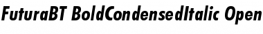 Futura Bold Condensed Italic Font