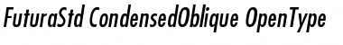 Futura Std Medium Condensed Oblique Font