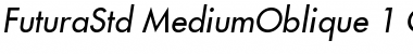 Futura Std Medium Oblique Font
