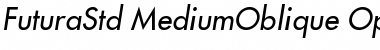 Futura Std Medium Oblique Font