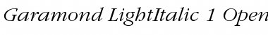 ITC Garamond Light Italic