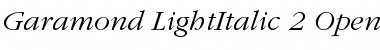 ITC Garamond Light Italic Font
