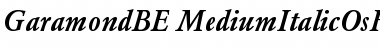 Garamond BE Medium Italic OsF Font