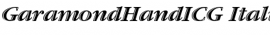 GaramondHandICG Italic Font