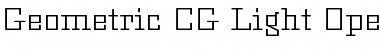 Geometric CG Light Regular Font