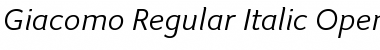 Giacomo Regular Italic