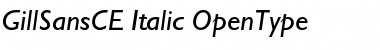 Gill Sans CE Italic Font
