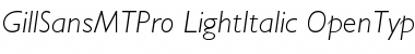 Gill Sans MT Pro Light Italic Font