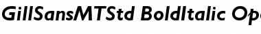 Gill Sans MT Std Bold Italic