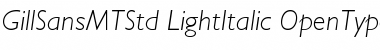 Gill Sans MT Std Light Italic