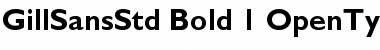 Gill Sans Std Bold Font
