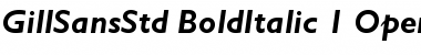Gill Sans Std Bold Italic