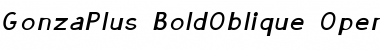GonzaPlus BoldOblique Font
