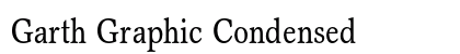 Garth Graphic Condensed Font Garth Graphic Condensed Font Preview