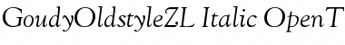 GoudyOldstyleZL-Italic Regular Font