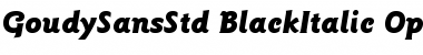ITC Goudy Sans Std Black Italic Font