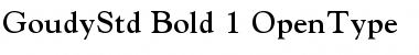 Goudy Oldstyle Std Bold Font