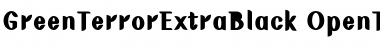 GreenTerrorExtraBlack Regular Font