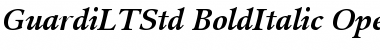 Guardi LT Std 76 Bold Italic Font